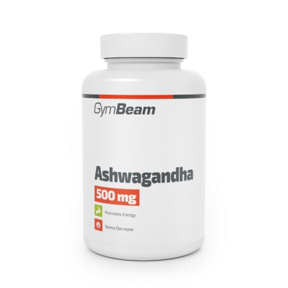 ASHWAGANDA GymBeam▐ Ашваганда Екстракт ►при хронична умора и стрес, 500 mg, 90 капсули