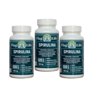  Промопакет 3 бр-SPIRULINA ▐ Спирулина ►Супер Храна с  антиоксидантно действие,500 мг, 3x120 таблетки